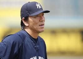 A dejected  Hideki Matsui contemplates the new Yankee policy