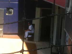 The great Mariano alone with his thoughts.