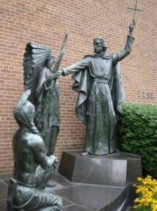 There is no place for this statue of a priest on a Catholic university!