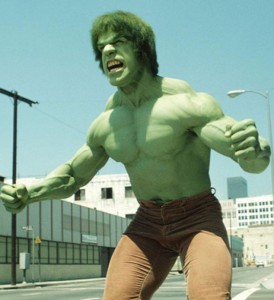 Hulk look smashing in Haggar slacks!
