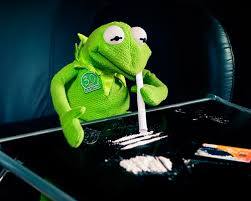 A previously unreleased behind the scenes photo of Kermit